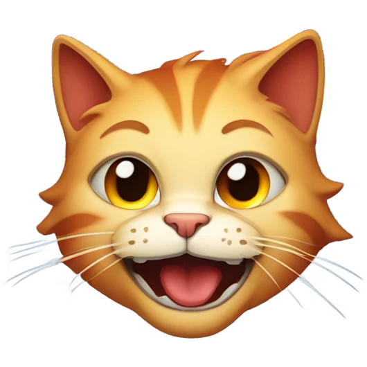 Smirking cat on fire emoji