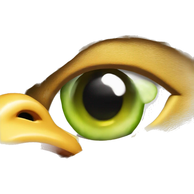 Chicken with cucumber on eyes emoji
