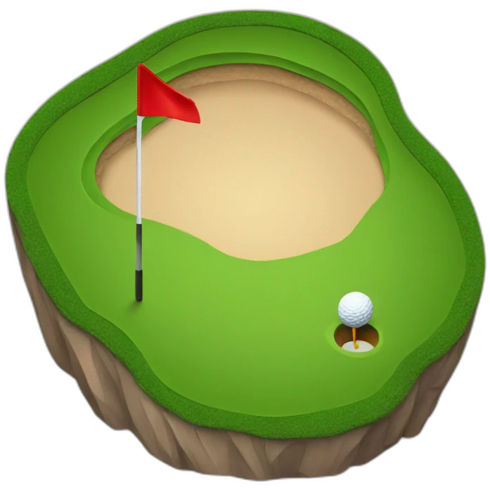 golf hole with red flag emoji