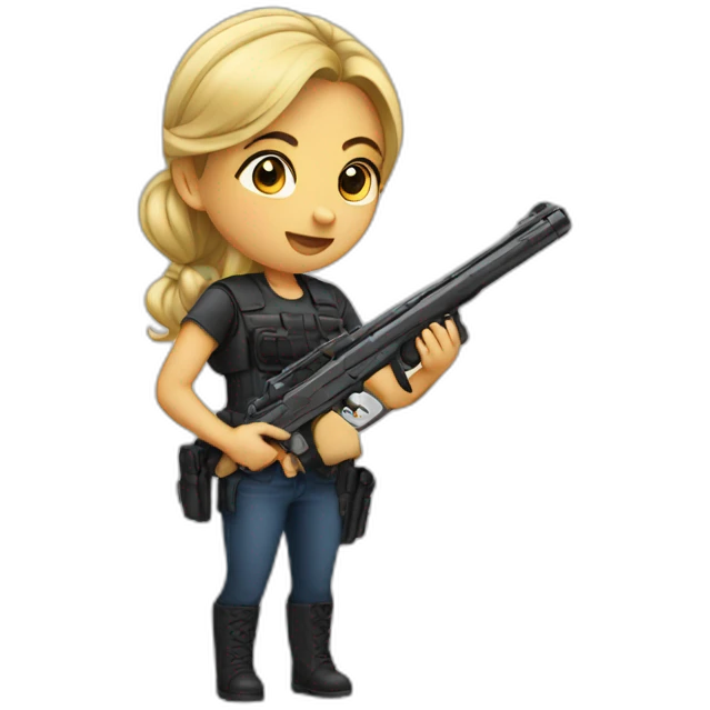 Girl with gun  emoji