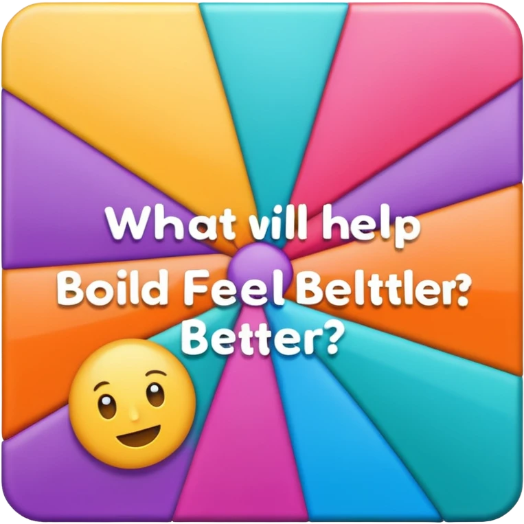 що допоможе мені почувати себе краще плакат з назвою emoji