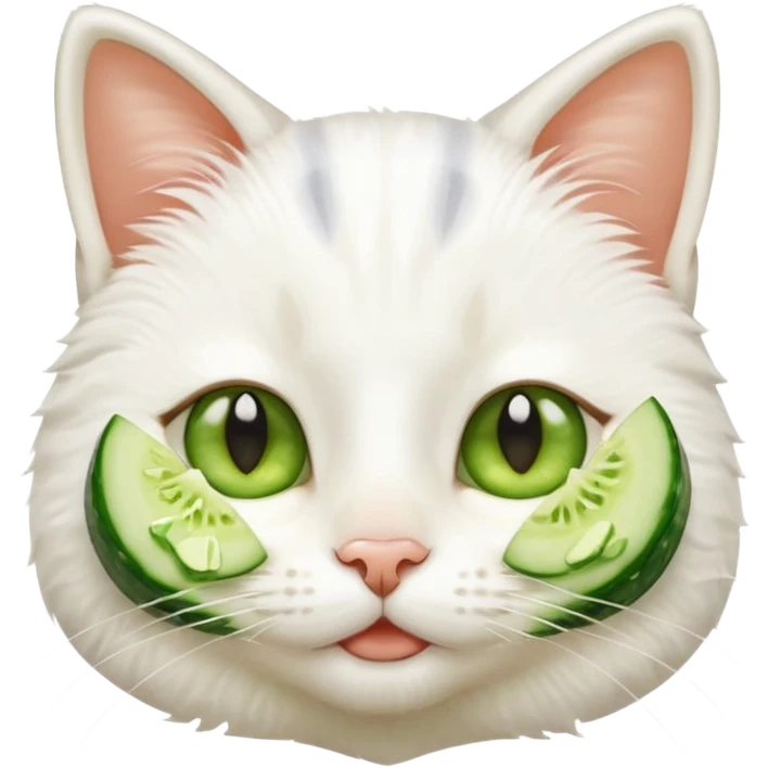 un gato haciendo skincare emoji