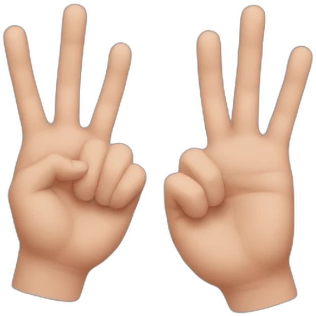 Two hands who one finger crossed  emoji