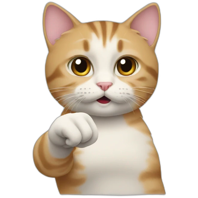 cat meme point finger emoji
