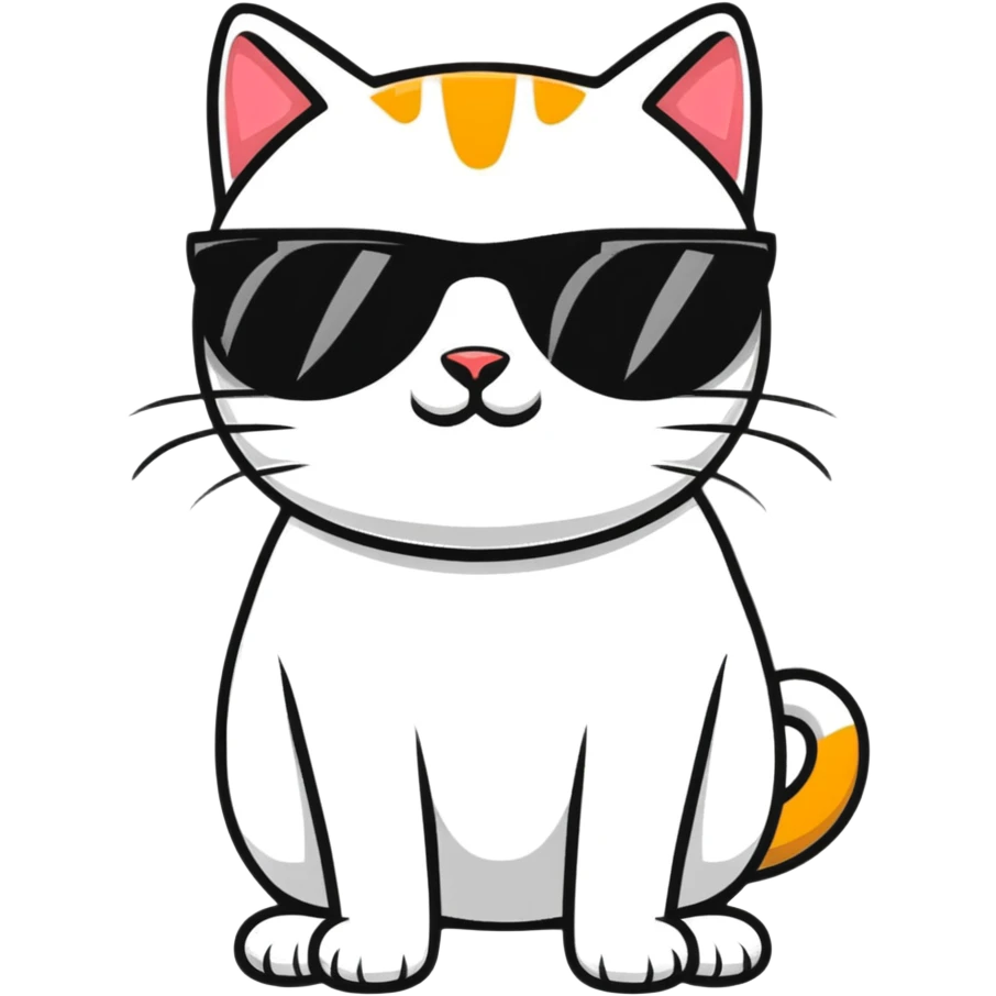 Cat with sunglasses emoji