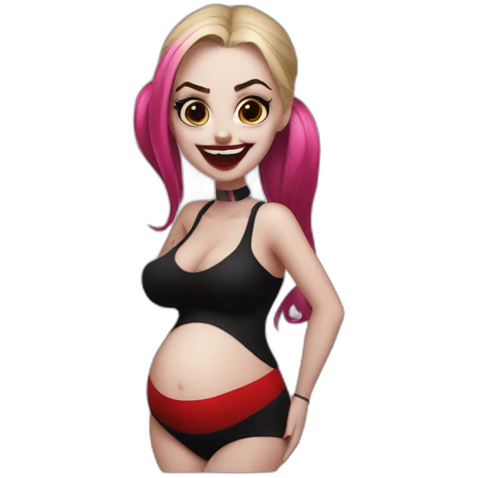 Harley quinn pregnant emoji