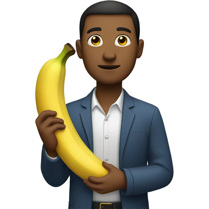 Man holding banana  emoji