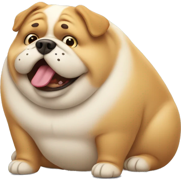 fat dog eating emoji