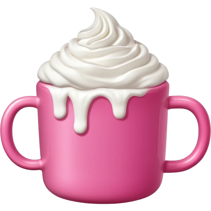 Cioccolata calda rosa aesthetic senza faccia emoji