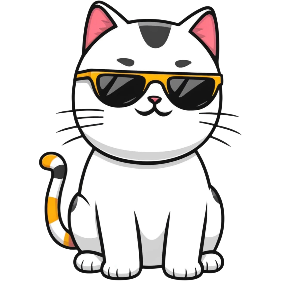 Cat with sunglasses emoji