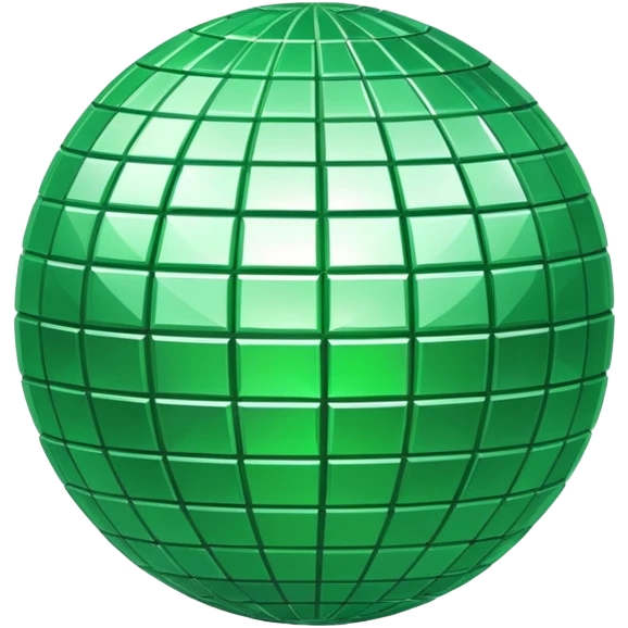 green disco ball emoji