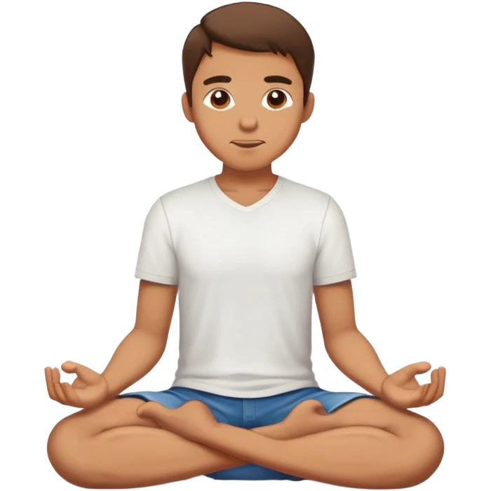 man sitting cross-legged on the floor emoji