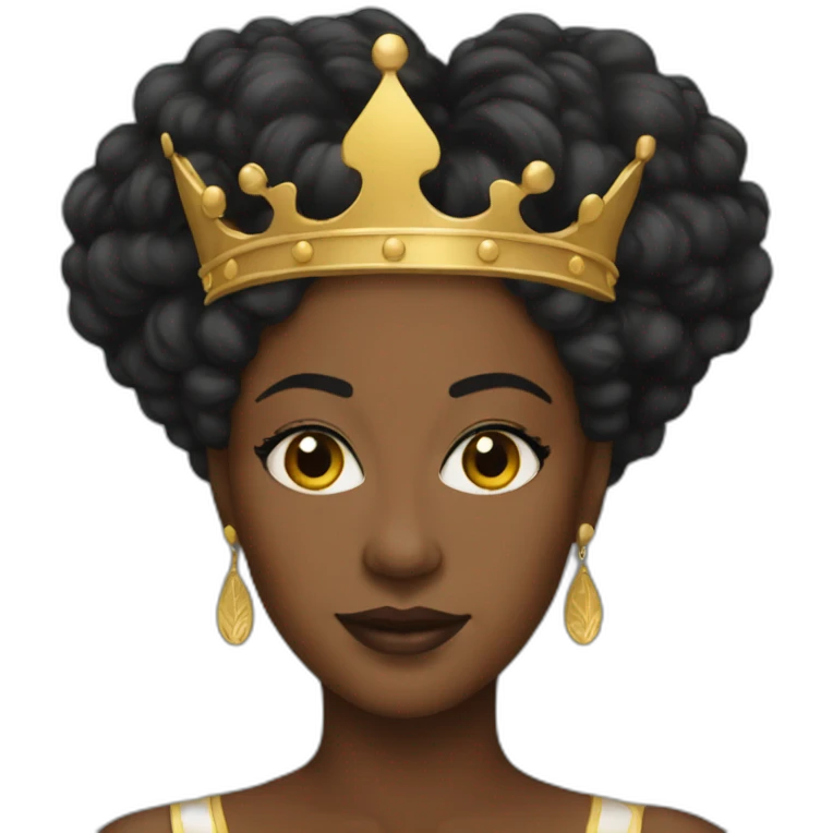 black woman queen emoji