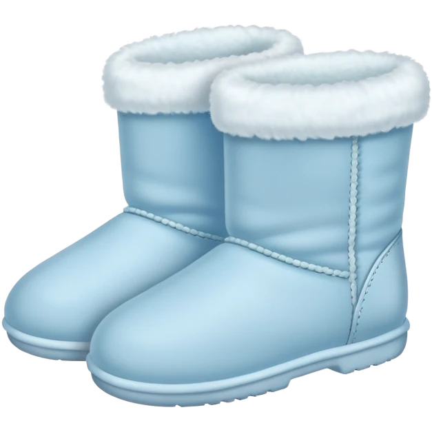 pastel blue baby boots emoji