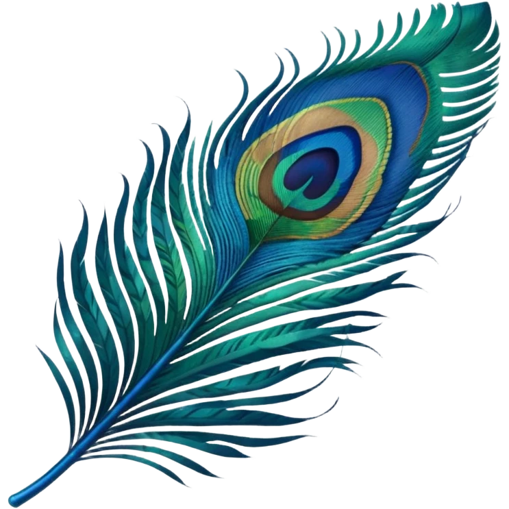 Peacock feather emoji