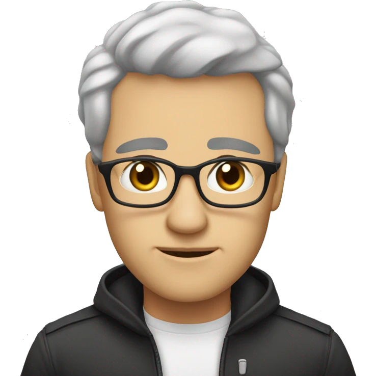 Черный шпиц с белой грудкой и белыми бровями  emoji