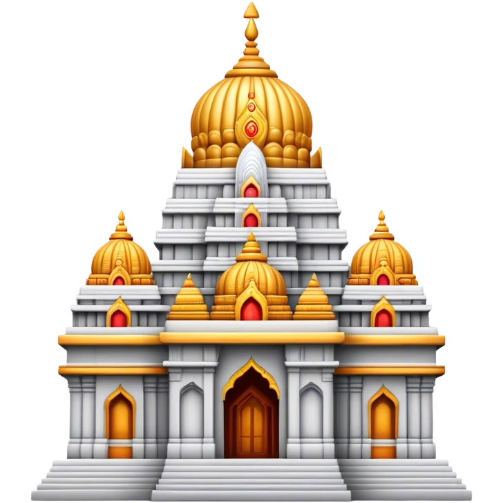 Cinematic Realistic Tirupati Balaji Temple Landmark Emoji, depicted with intricate carvings and spiritual aura rendered with lifelike detail and radiant, divine lighting. emoji