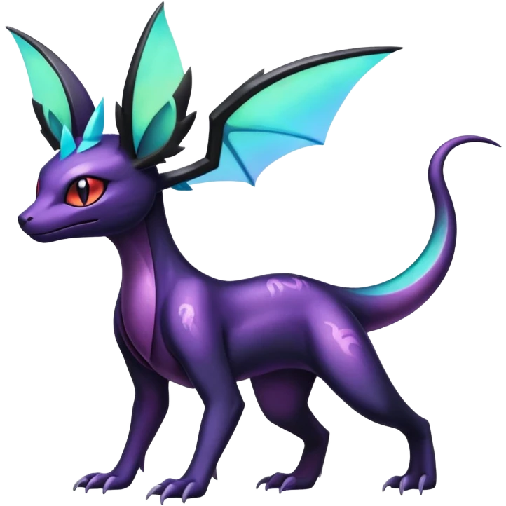 Shiny Ethereal Celestial Salandit-Noivern-Umbreon-Noibat-Espeon-Hybrid (Full body) emoji