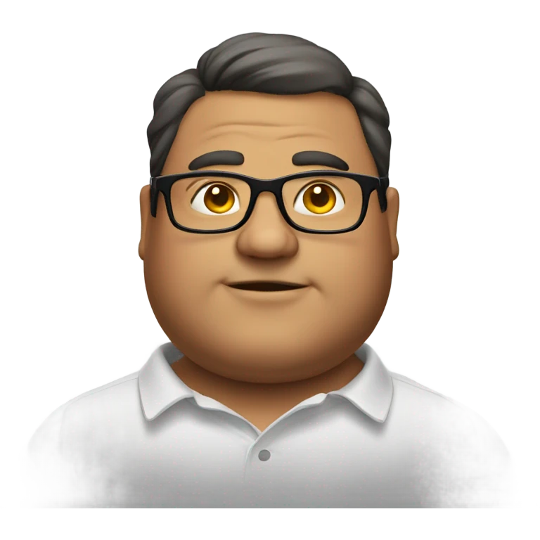 Fat guy with glasses emoji