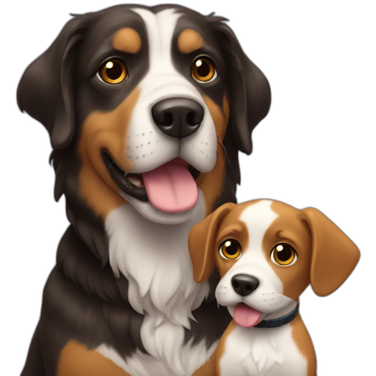 Chat qui se bat avec un chien emoji