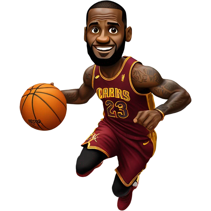 LeBron James dunking emoji