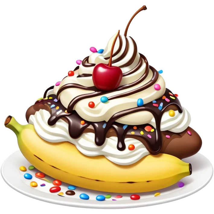 ultra realistic banana split emoji