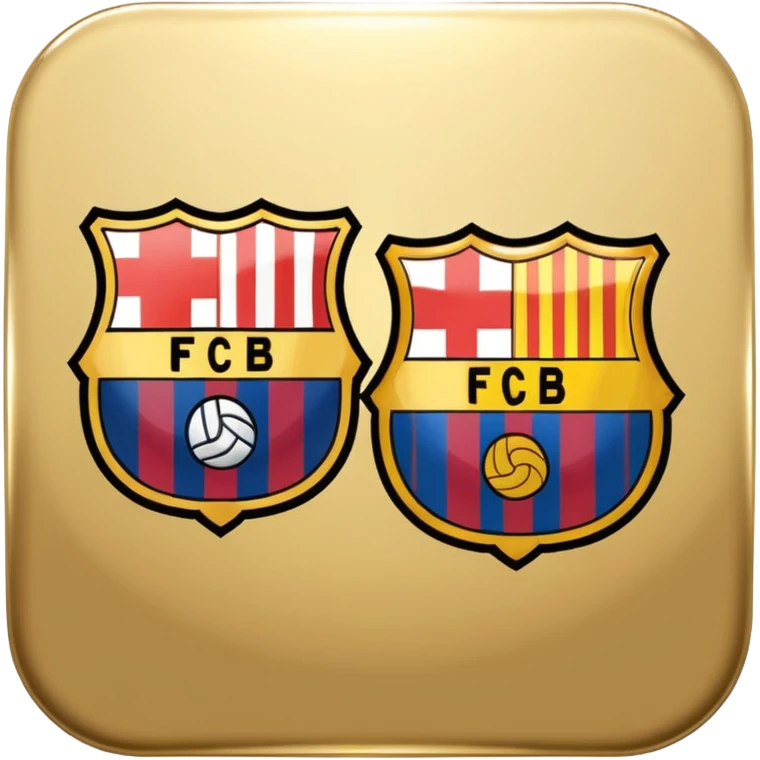 Atletico madrid vs Barcelona club logo emoji