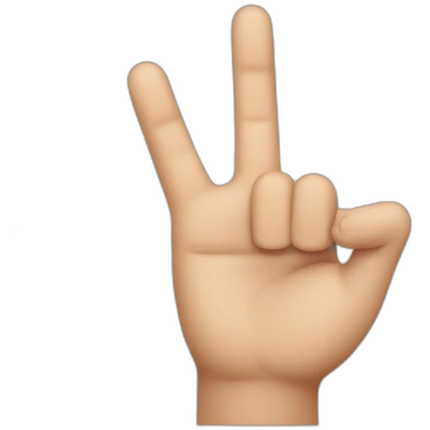 Palm of one hand open except for the middle finger, which is extended outwards emoji