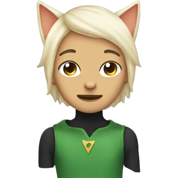 emo person with elf ears and cat ears emoji