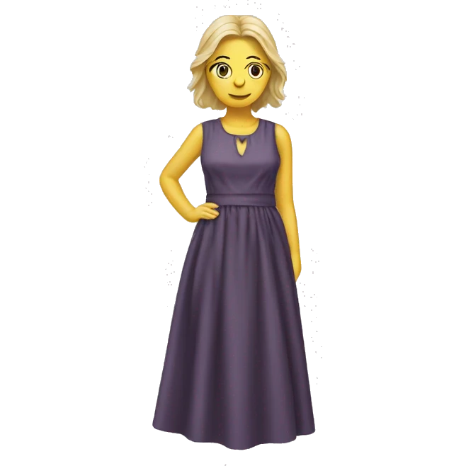 GP warring a dress emoji