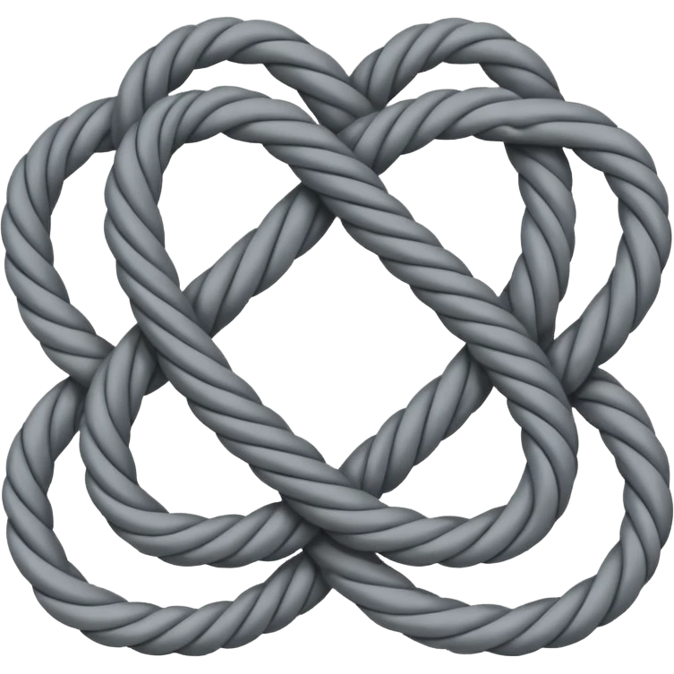 three interlaced cords symbol emoji