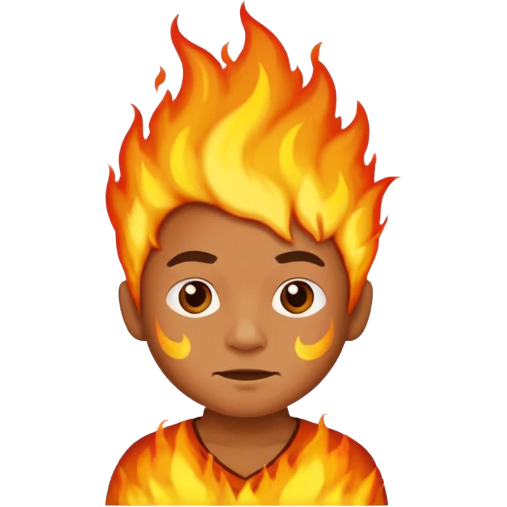 very small man on fire emoji