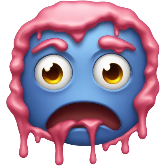 melted looking mad face  emoji