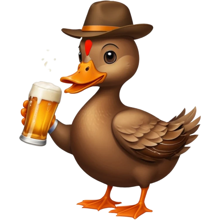 Duck with beer  emoji