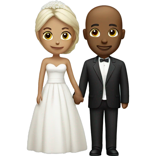 White wedding couple  emoji