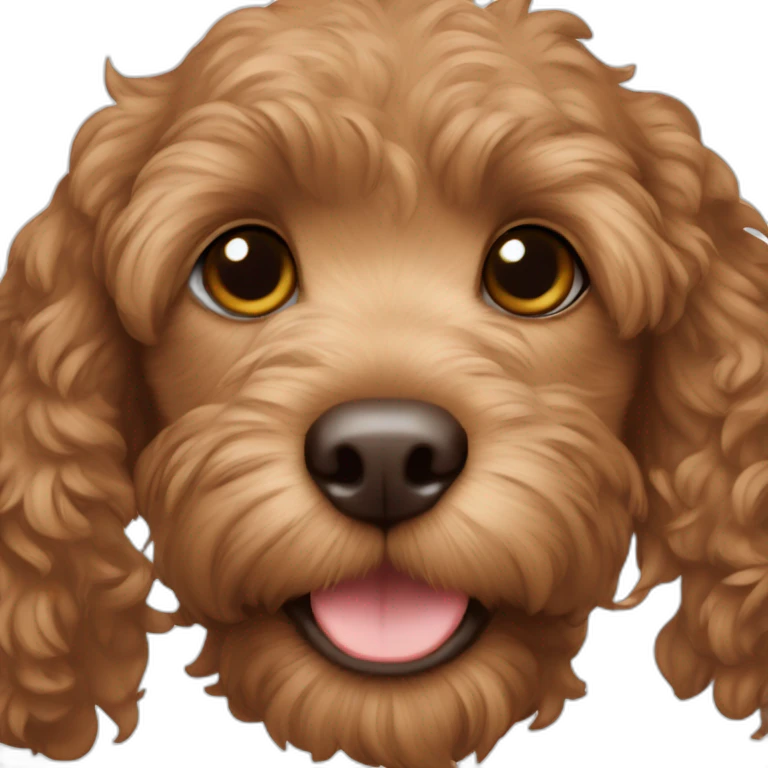 all brown cackapoo puppy emoji
