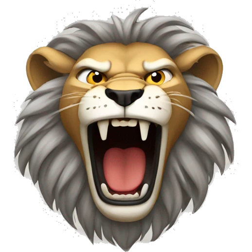 Angry lion emoji