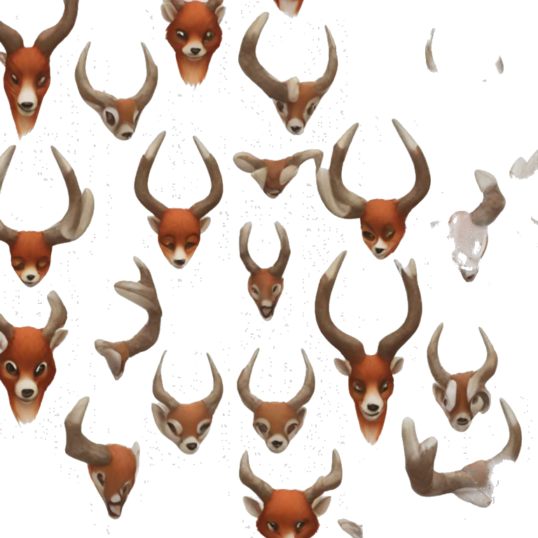 , blackbuck horns and red panda emoji