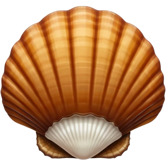 Dark brown sea shell emoji