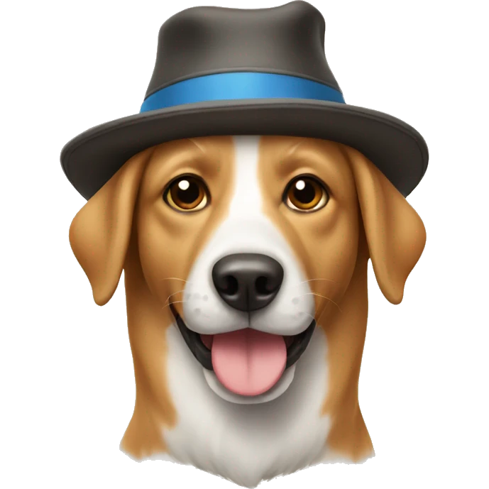 Dog with hat emoji