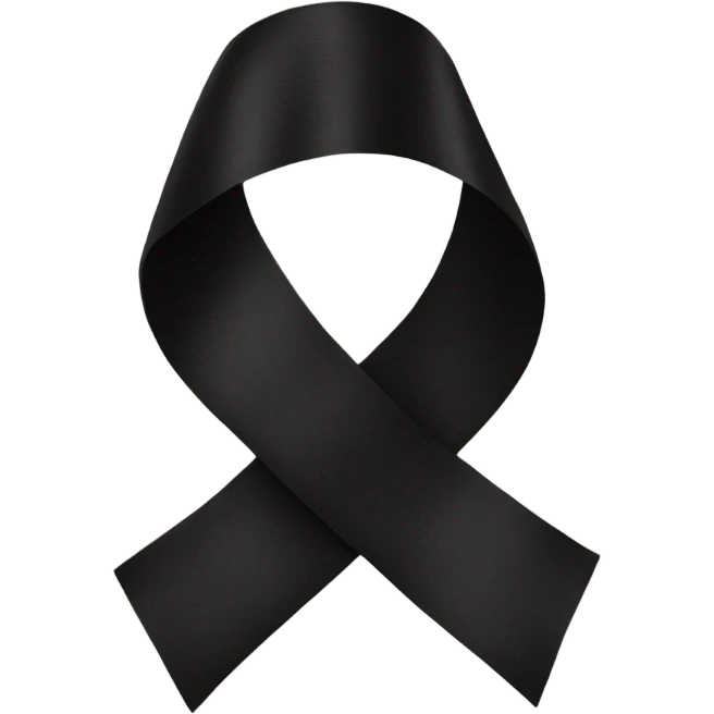 Black ribbon  emoji