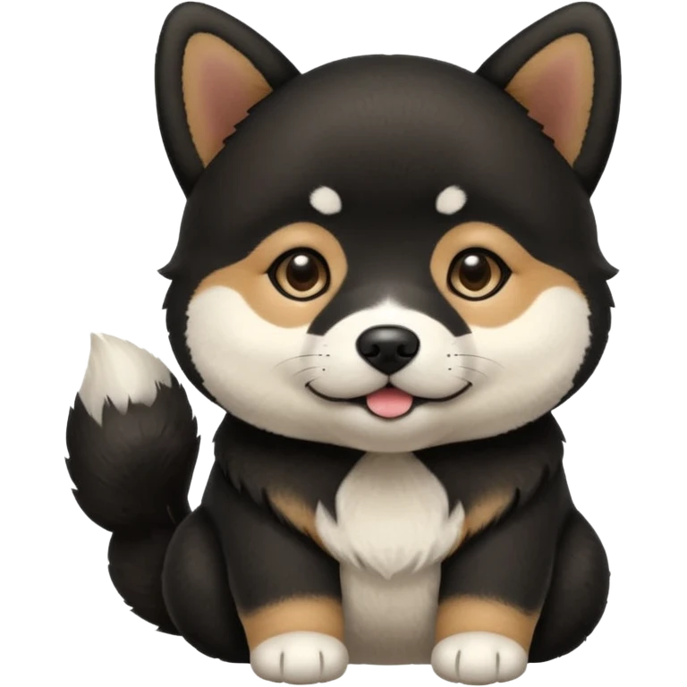 black shiba baby dog emoji