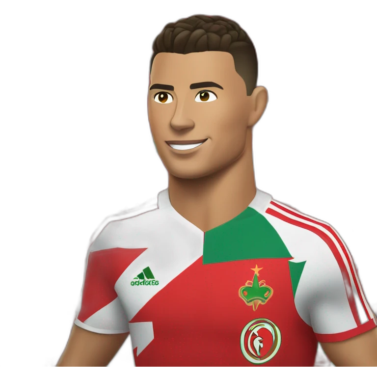 Ronaldo avec le maillot du Maroc emoji