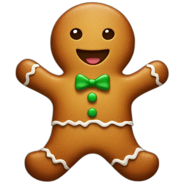 gingerbread man emoji