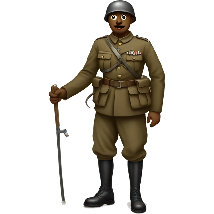 disabled ww1 soldie with amputation emoji