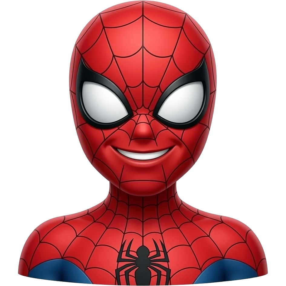 Spider man smiling emoji