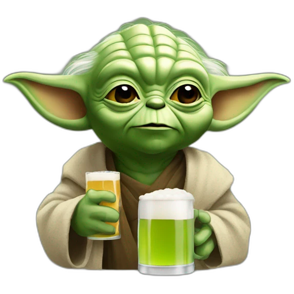 Yoda-drink-beer emoji