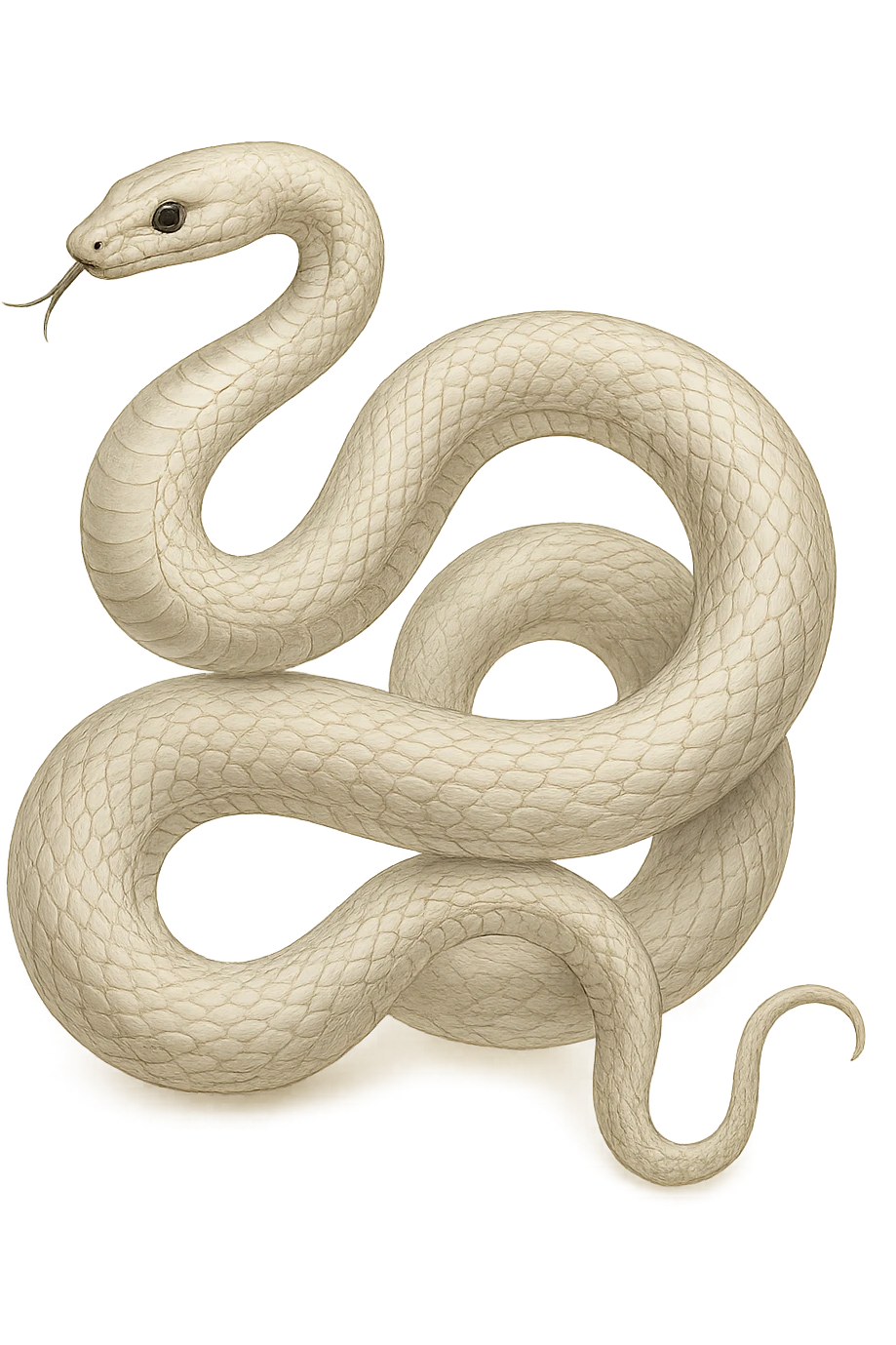 white snake, elegant, masterpiece, with refined details, on transparent background emoji