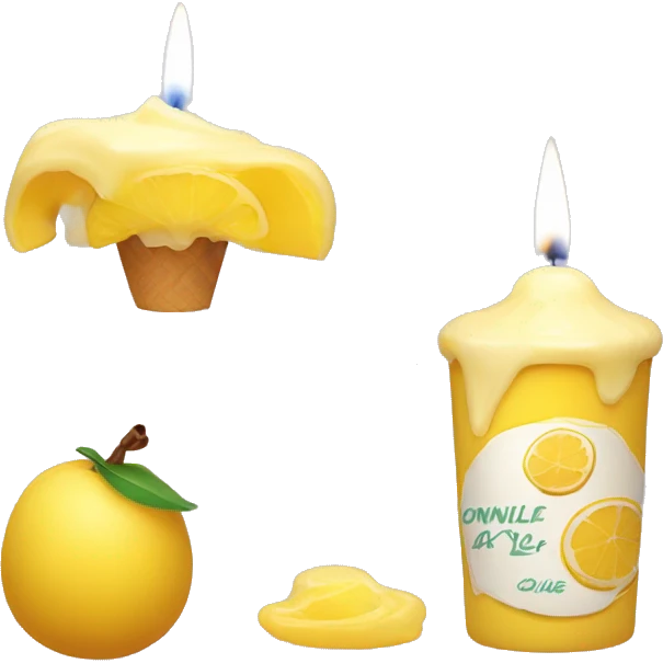 une bougie a la vanille qui fait du velo emoji