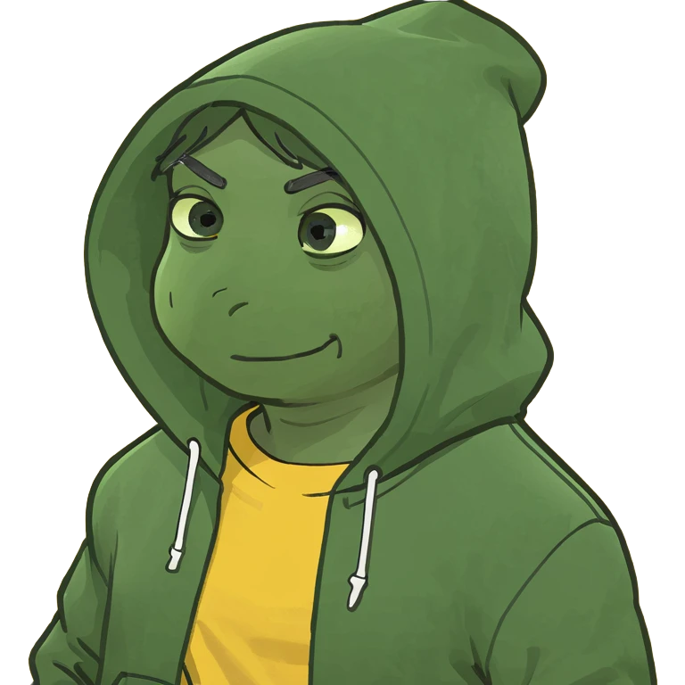 bright and expressive male visionary, fair skin, tousled golden hair, wide joyful eyes, wearing a green hoodie over a yellow tee, one hand raised with a glowing lightbulb, waist-up, front-facing emoji